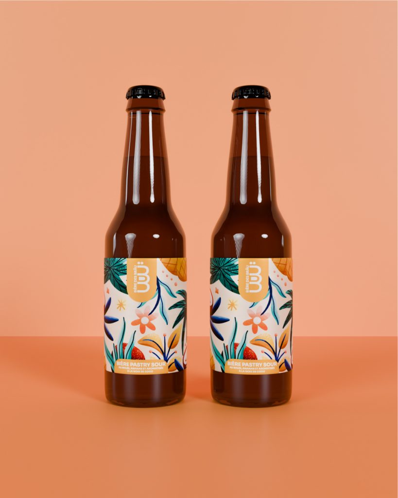 Etiquette illustree biere grenoble